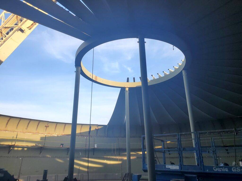 Construction of a large circular tank