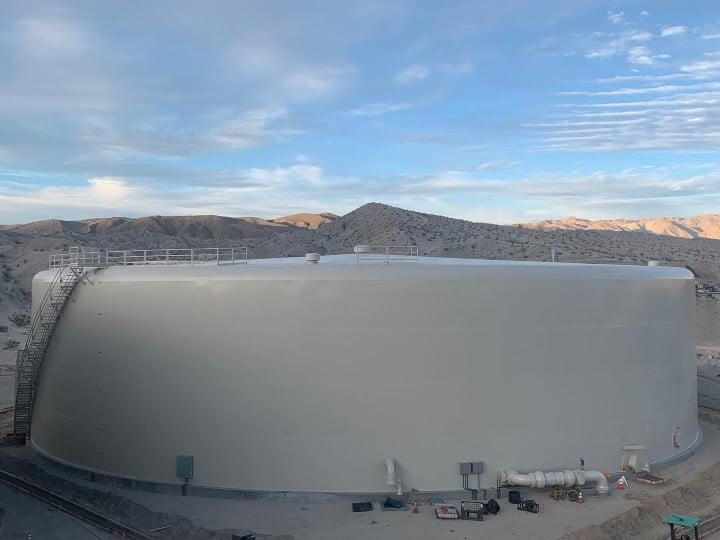6.8 million gallon welded steel water storage tank in California — Reservoir 4606-1 Mission Hills Pressure Zone