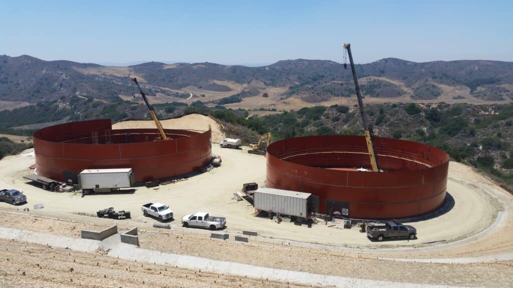 Santa Margarita Water District Tesoro tank third ring installation