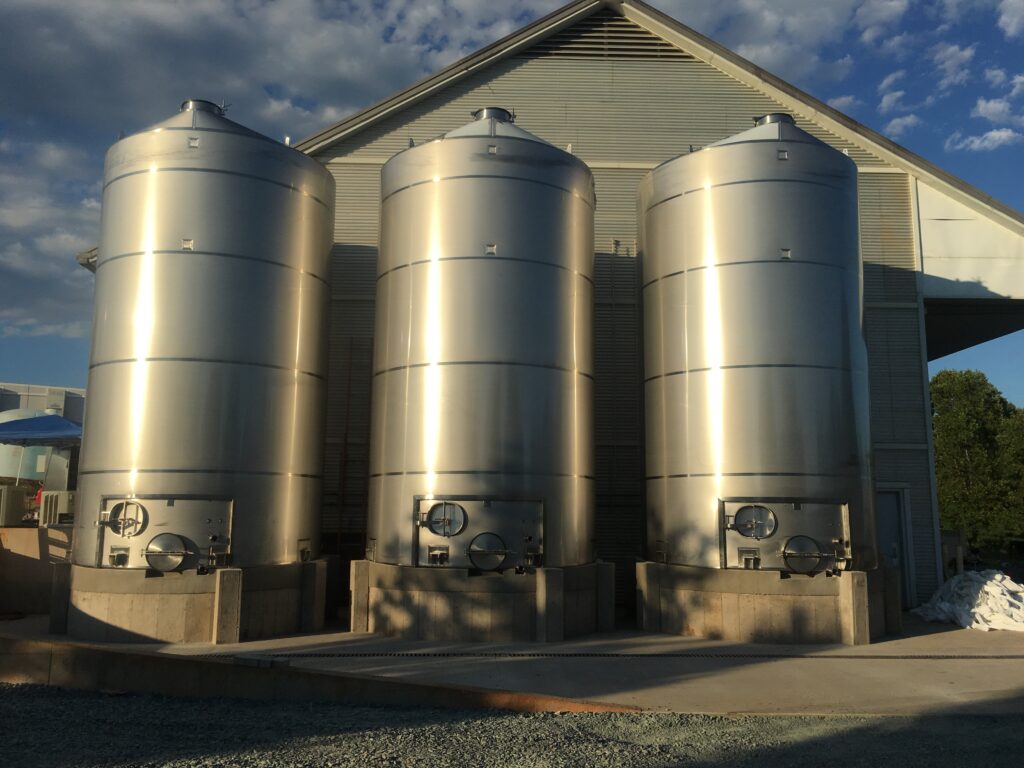Custom stainless steel wine tank in Virginia — Winery Tank Expansion