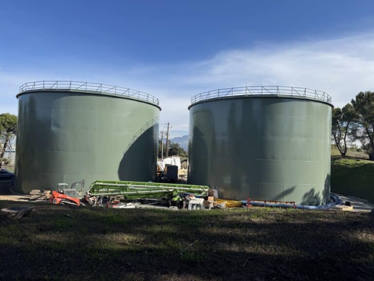 Welded steel water storage tank in Oakland — Grizzly Reservoir Tank 1