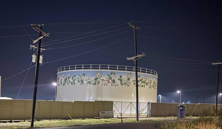 Ground Storage Tank at Fate Pump Station construction, photo 2 of 2