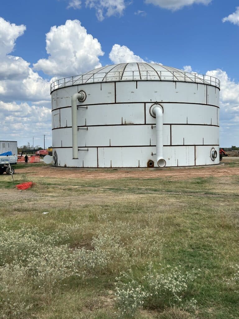 Welded steel water storage tank in Bryan — Kent B. Watson Plant Tank