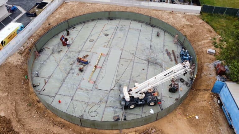 Miller Reservoir Replacement Project construction, photo 6 of 9